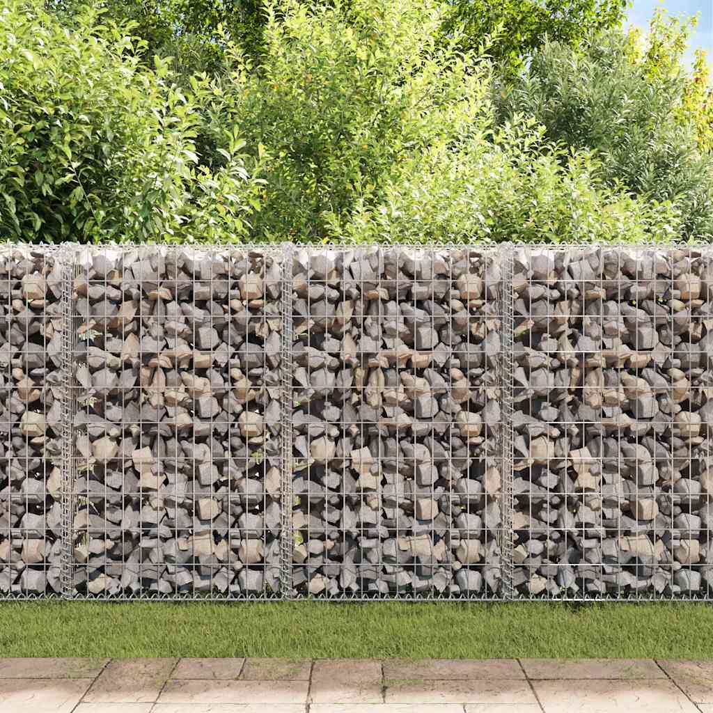 Vidaxx Gabionenwand mit Deckel 50x20x100 cm verzinkter Stahl