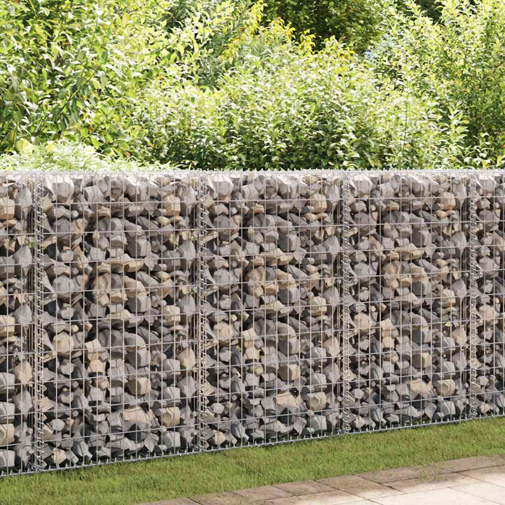 Vidaxl schanskorfmuur met deksels 50x20x100 cm gegalvaniseerd staal