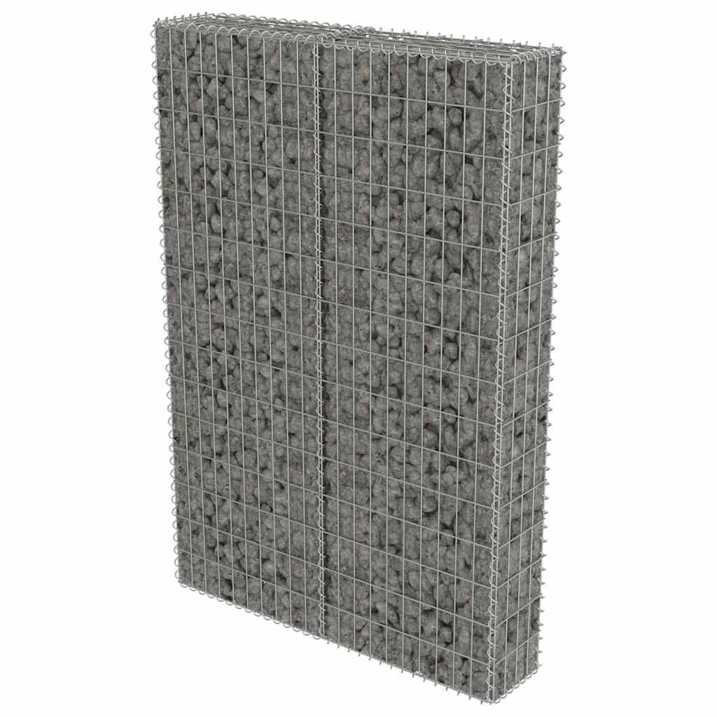 Vidaxx Gabionenwand mit Deckel 100x20x150 cm verzinkter Stahl