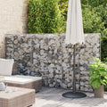 Vidaxx Gabionenwand mit Deckel 100x20x150 cm verzinkter Stahl