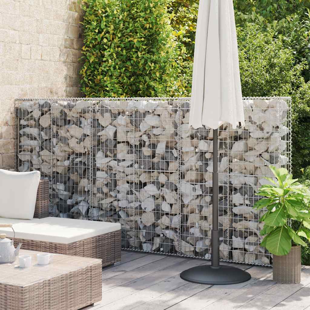 Vidaxx Gabionenwand mit Deckel 100x20x150 cm verzinkter Stahl