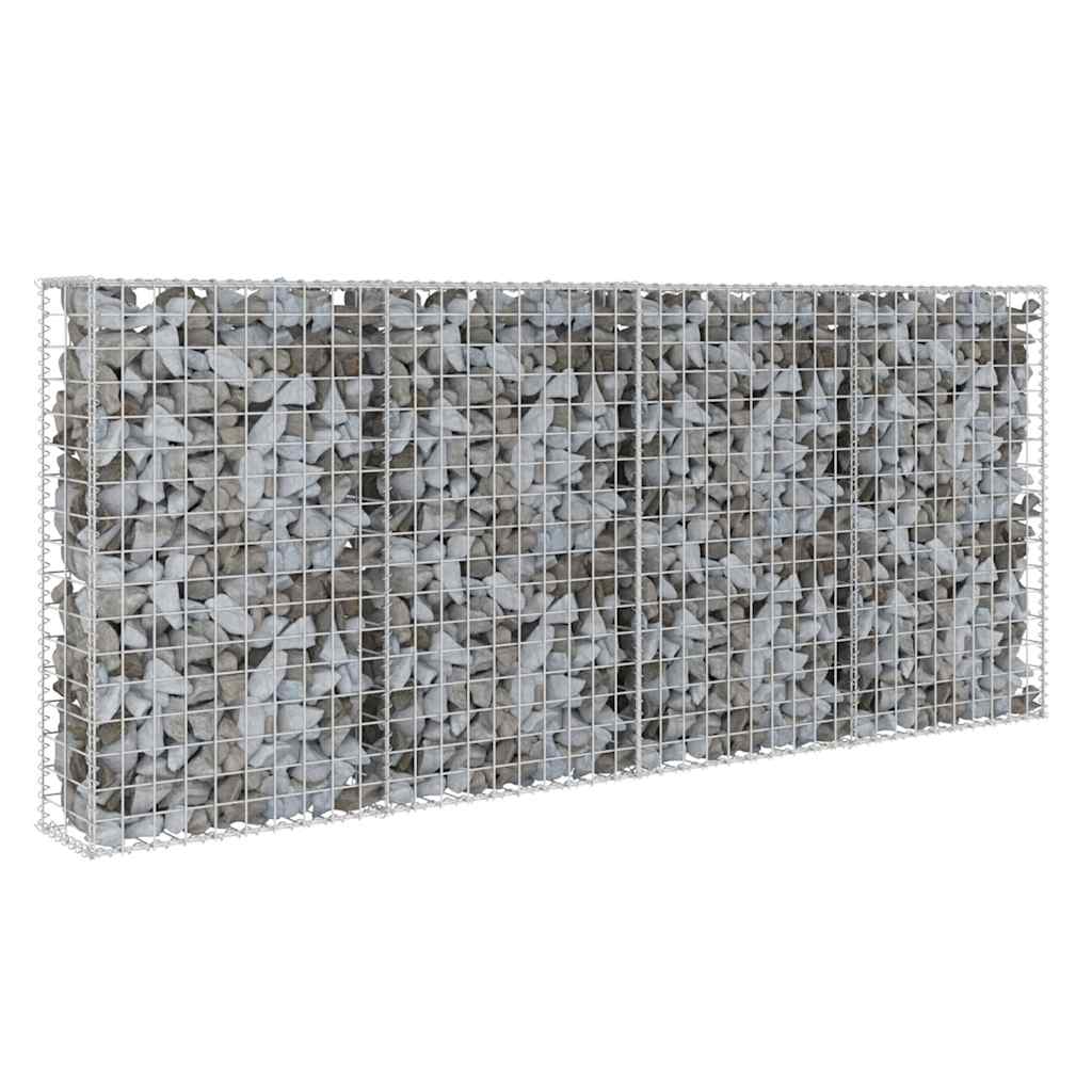 Vidaxx Gabionenwand mit Deckel 200x20x85 cm verzinkter Stahl