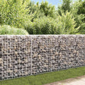 Vidaxx Gabionenwand mit Deckel 200x20x85 cm verzinkter Stahl