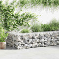 Vidaxl schanskorfmuur met deksels 300x50x50 cm gegalvaniseerd staal