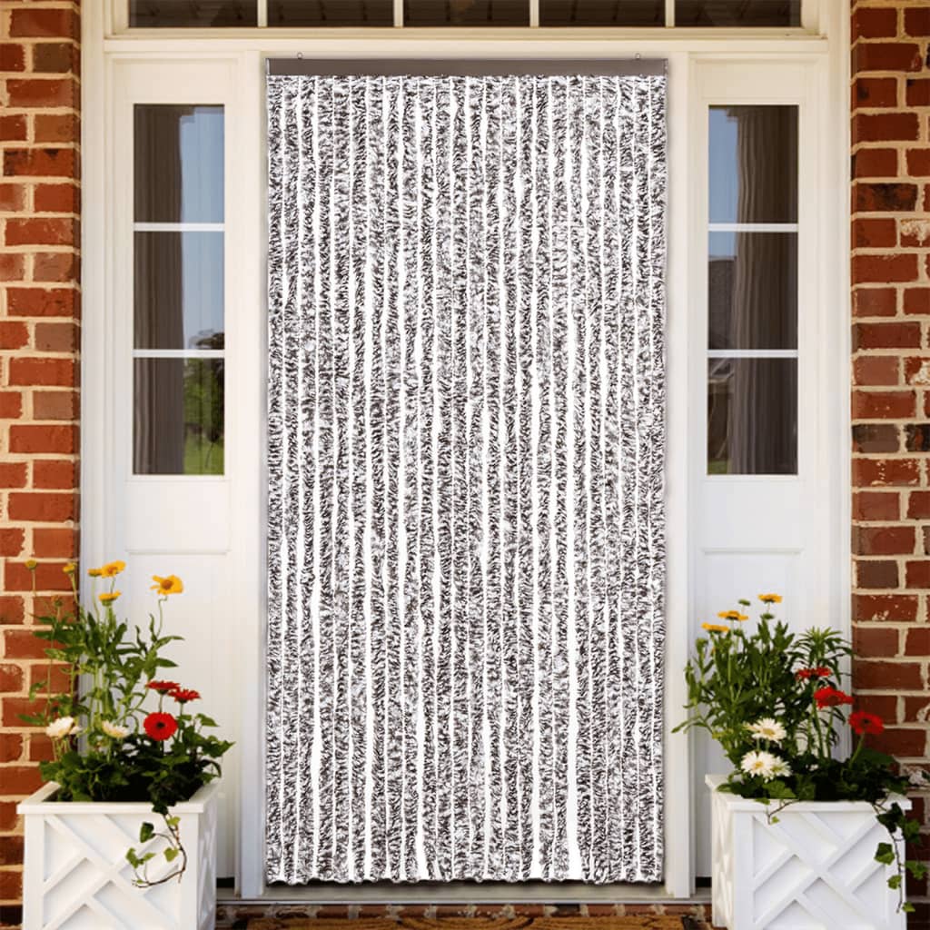 VidaXL Fliegengitter 100x220 cm Chenille Braun und Beige