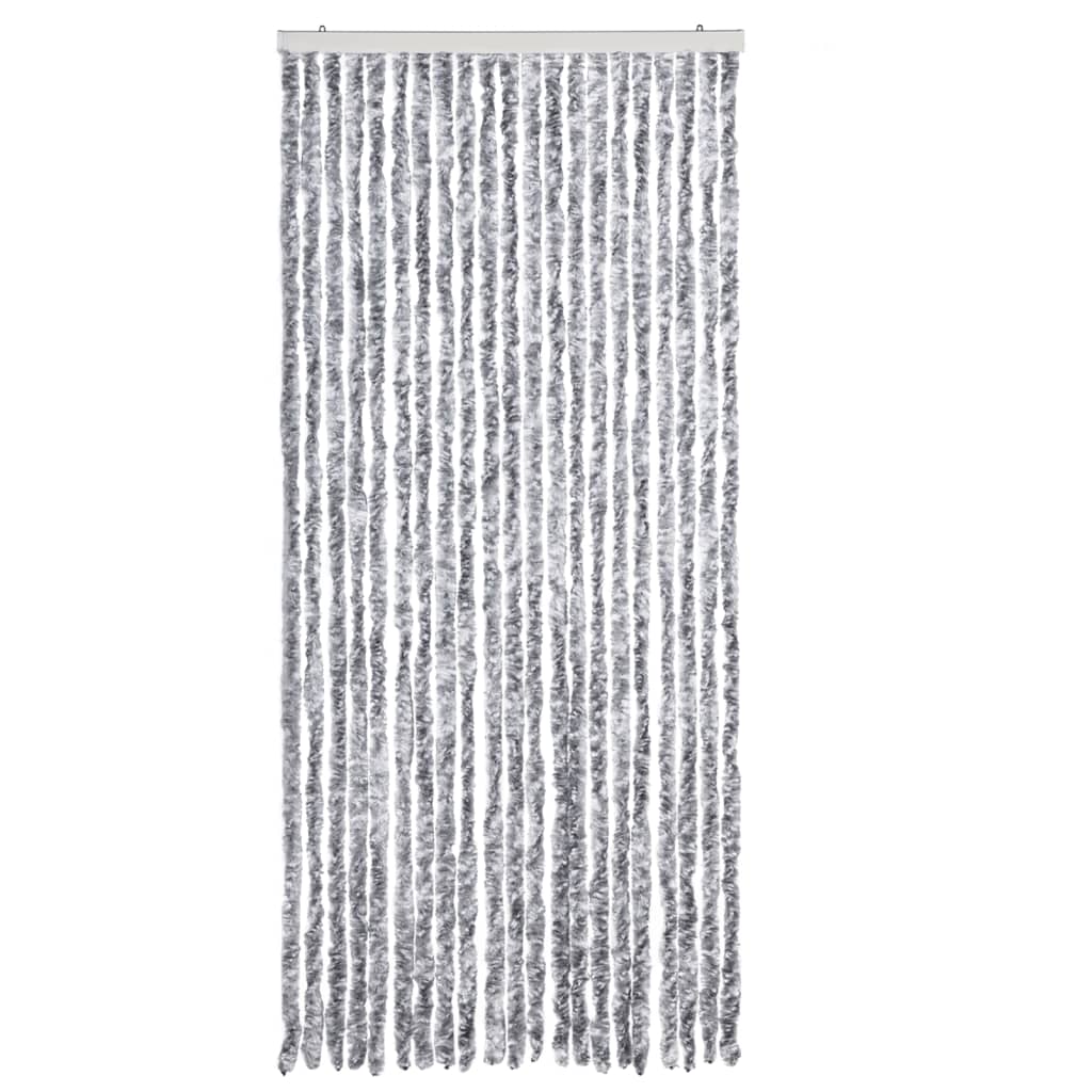 VidaXL Fliegengitter 90x220 cm Chenille Weiß und Grau