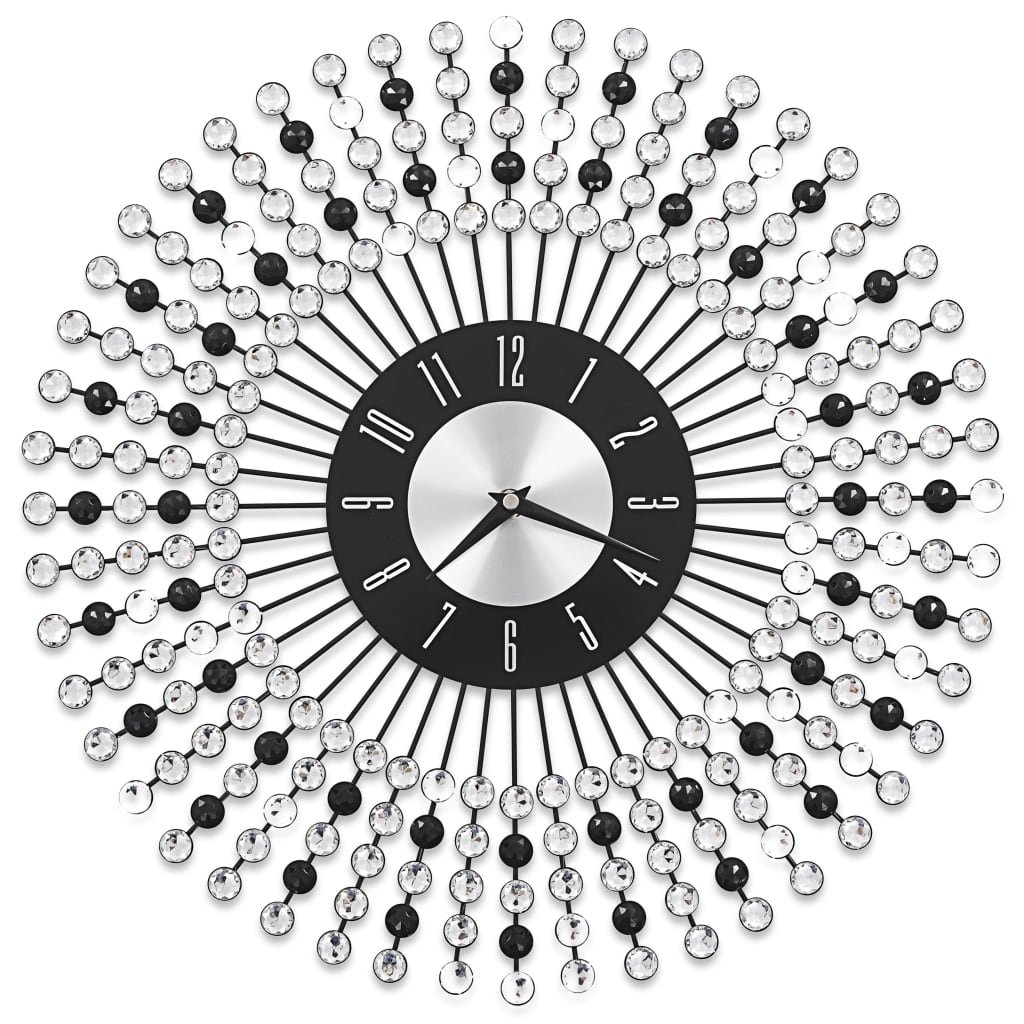 VidaXL Wanduhr 43 cm Metall Schwarz