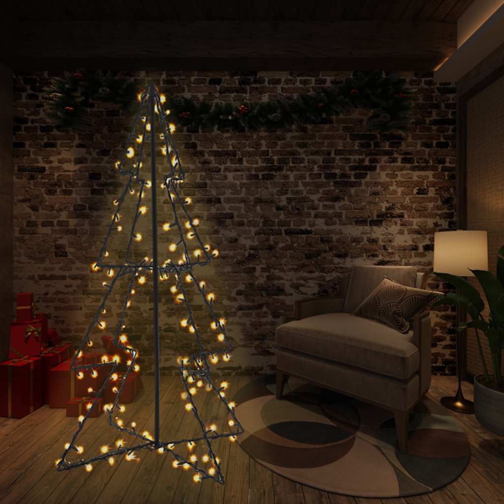 VidaXL Kegel-Weihnachtsbaum, 240 LEDs, für drinnen und draußen, 115 x 150 cm