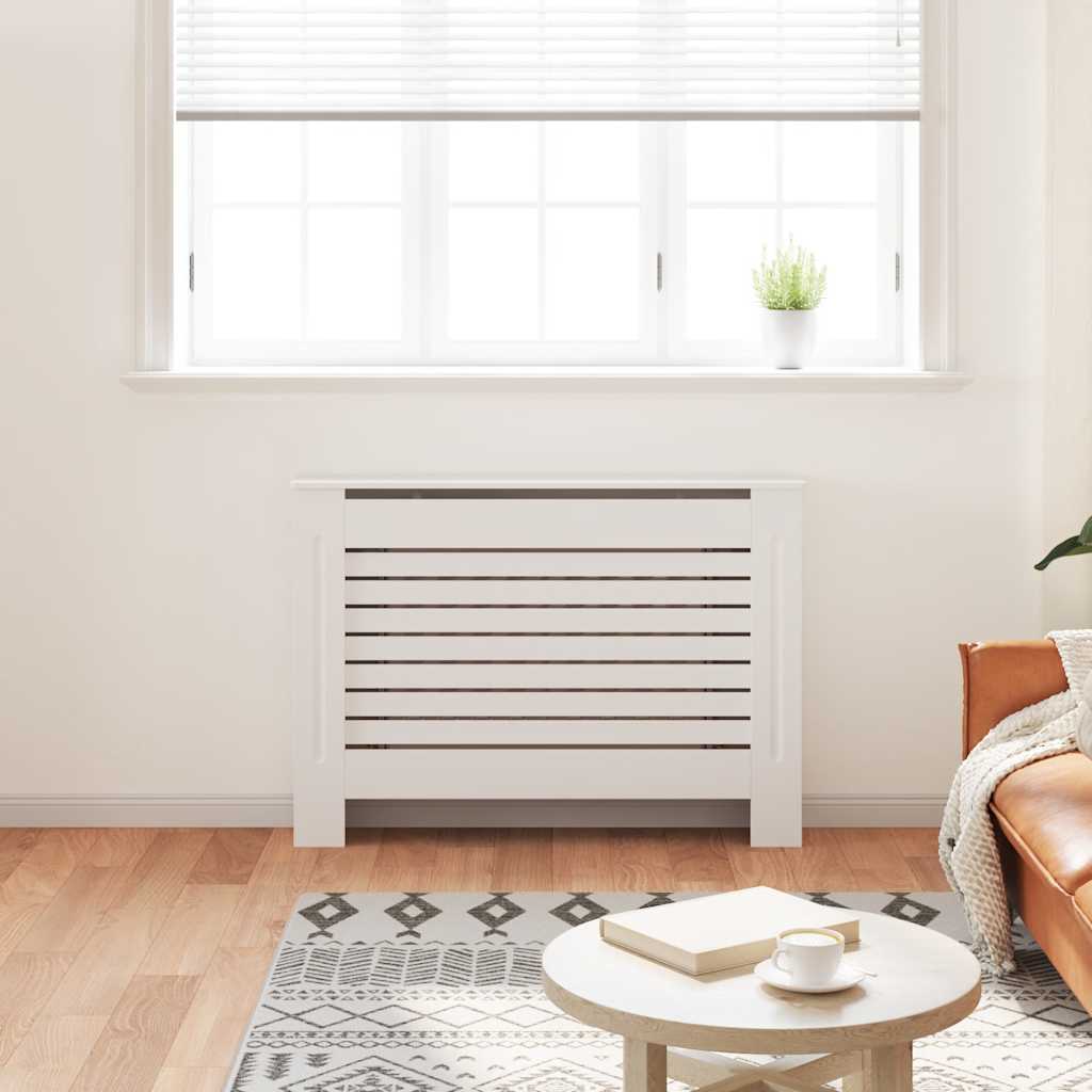 Vidaxl radiatorombouw 112x19x81,5 cm mdf wit