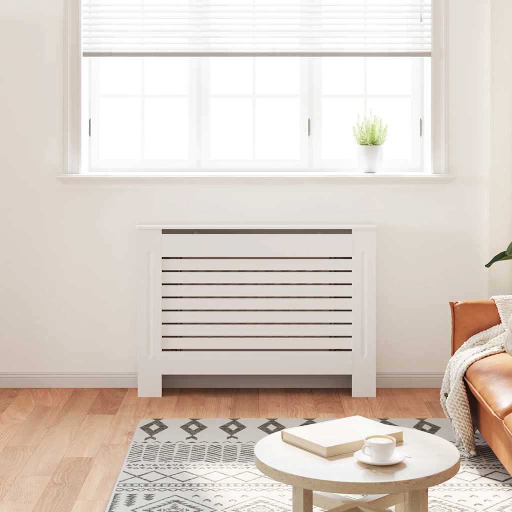 Vidaxl radiatorombouw 112x19x81,5 cm mdf wit