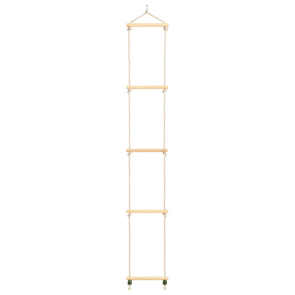 Vidaxxl -Seilleiter 30x168 cm Festholz und PE