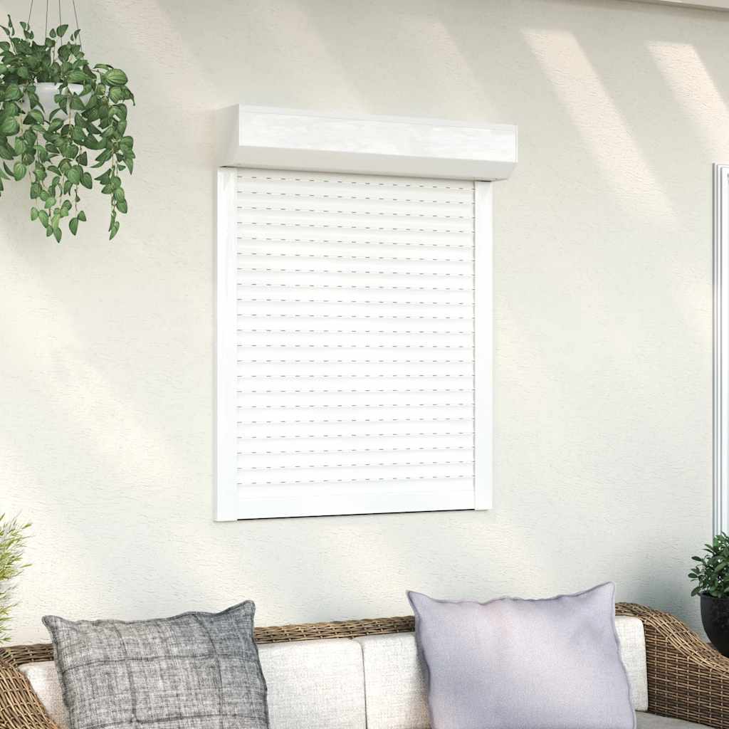 Vidaxxl Rollladen 80x100 cm Aluminium Weiß