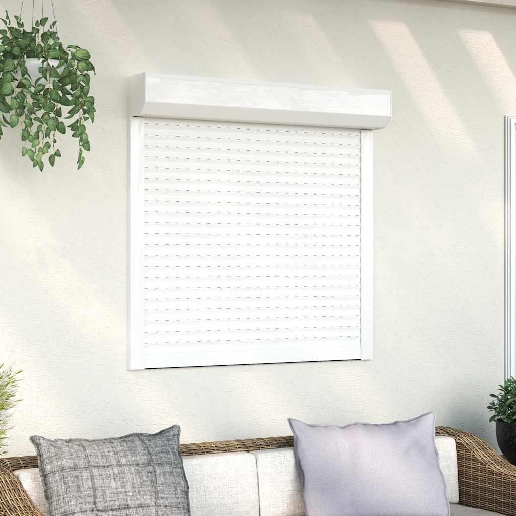 Vidaxxl Rolladen 100x100 cm Aluminium Weiß