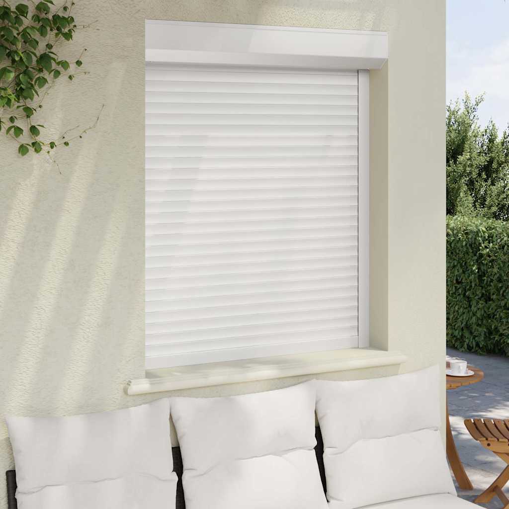 Vidaxxl Rollladen 100x120 cm Aluminium Weiß