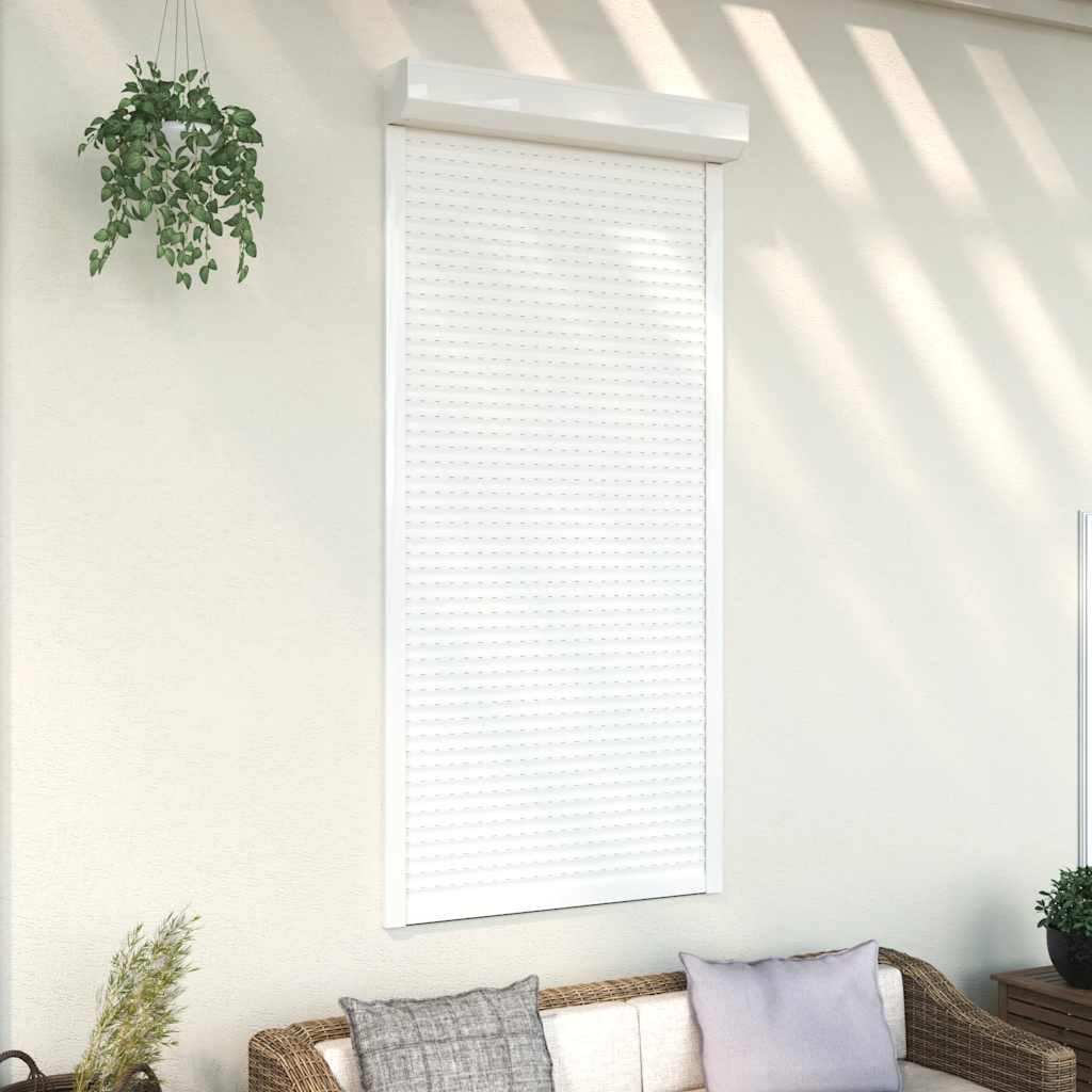 Vidaxxl Rolladen 100x210 cm Aluminium Weiß