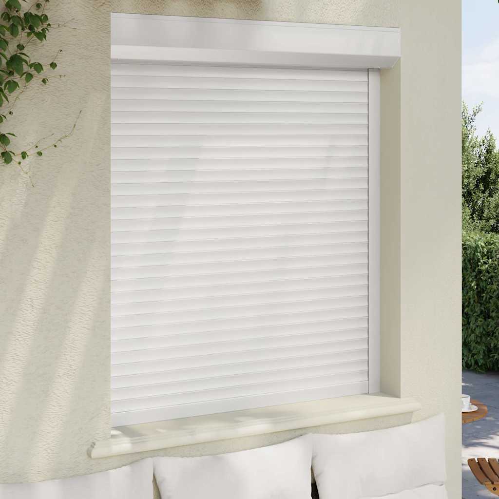 VidaXL Rollladen 110x130 cm Aluminium Weiß
