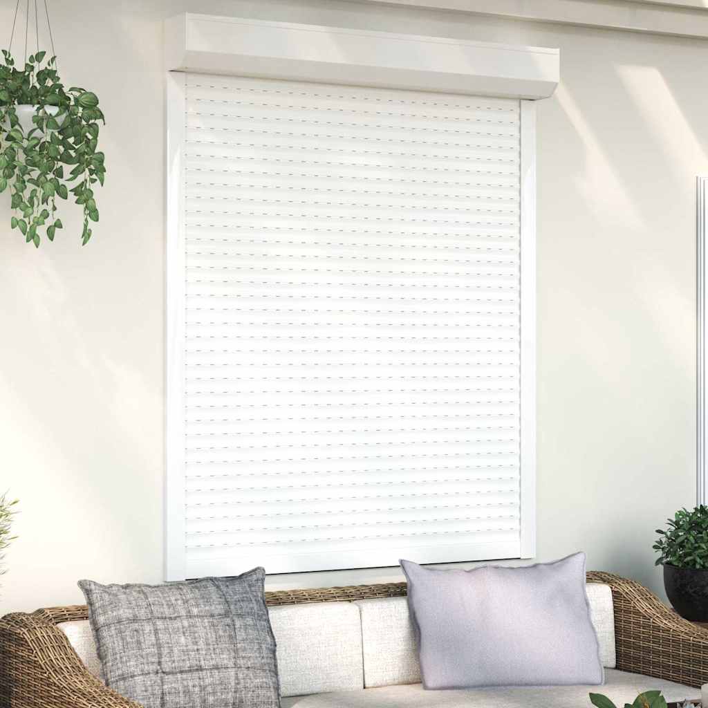 Vidaxxl Rollladen 120x150 cm Aluminium Weiß