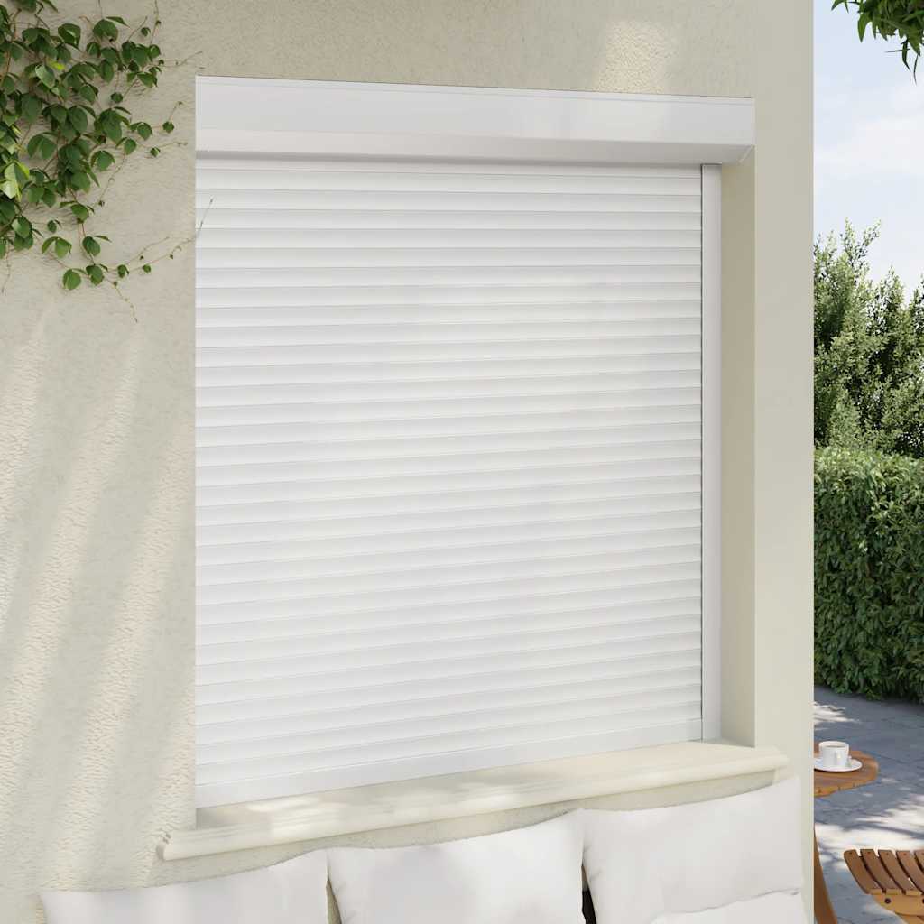 Vidaxxl Rollladen 130x140 cm Aluminium Weiß