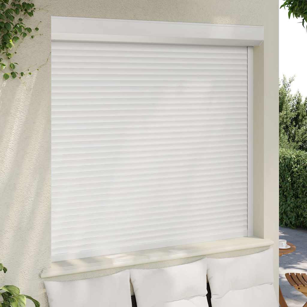 VidaXL Rollladen 160x150 cm Aluminium Weiß
