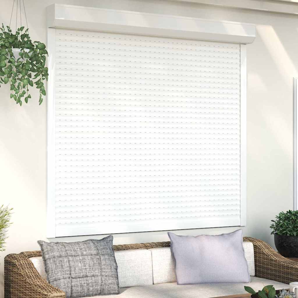 VidaXL Rollladen 160x150 cm Aluminium Weiß