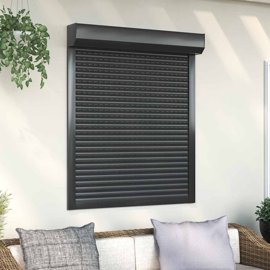 VidaXL Rollladen 100x120 cm Aluminium - Anthrazit - lackiert