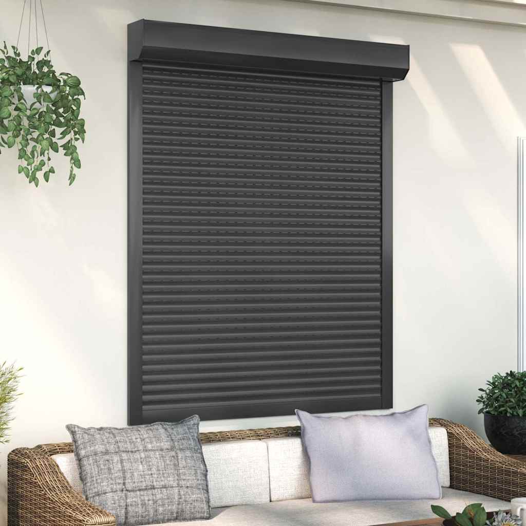 VidaXL Rollladen 120x150 cm Aluminium - Anthrazit - lackiert