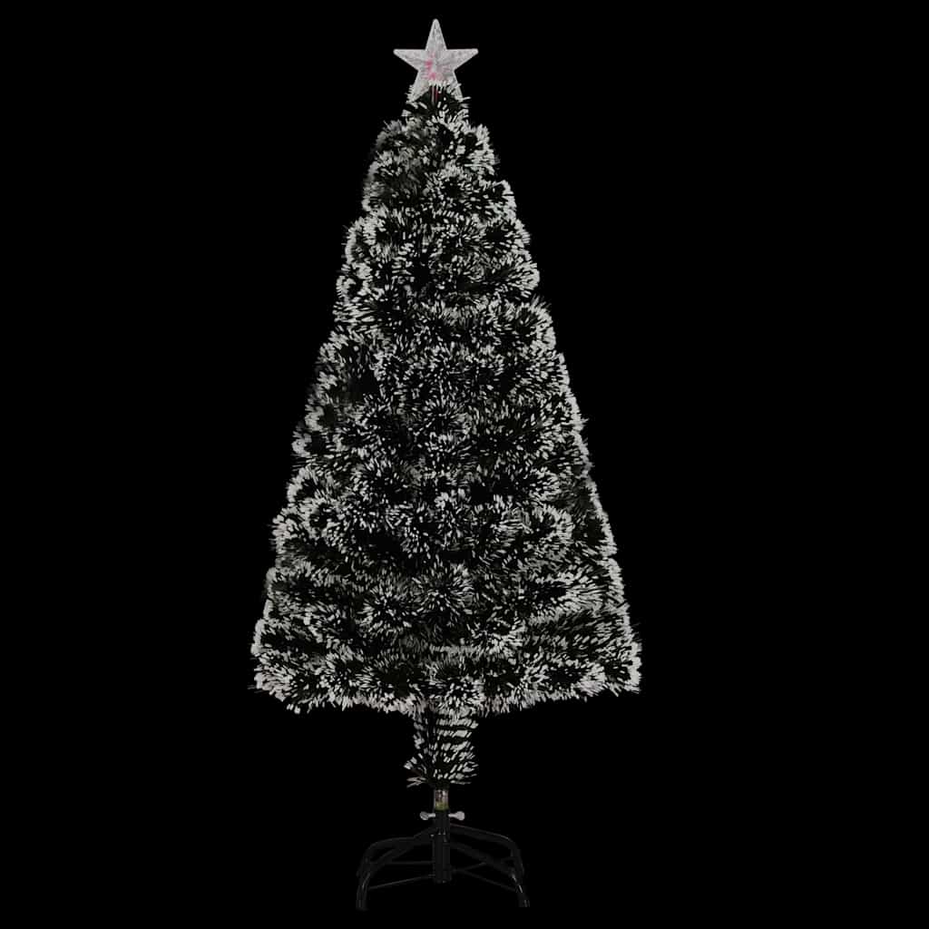 Vidaxl voorverlichte kerstboom met standaard en led 120 cm glasvezel