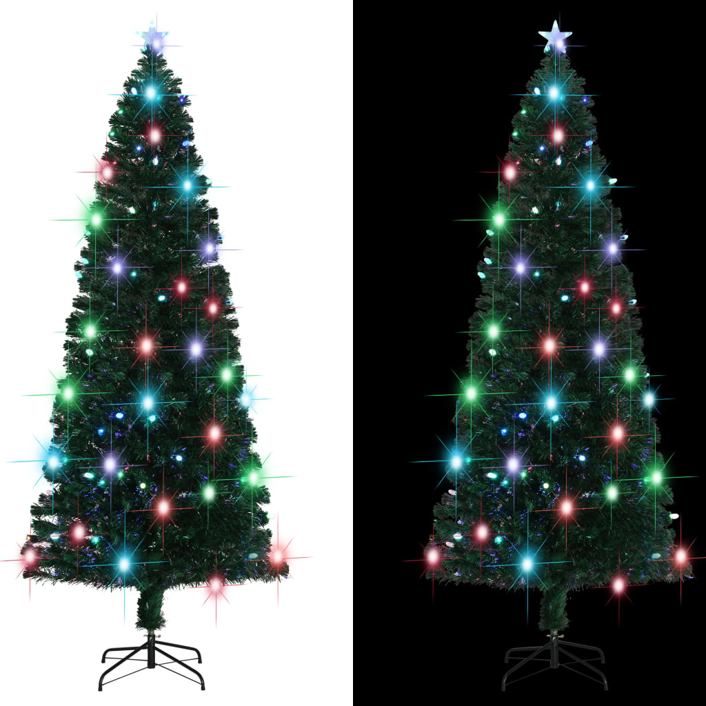 Vidaxl Weihnachtsbaum mit LED und Standard 240 cm Faseroptik