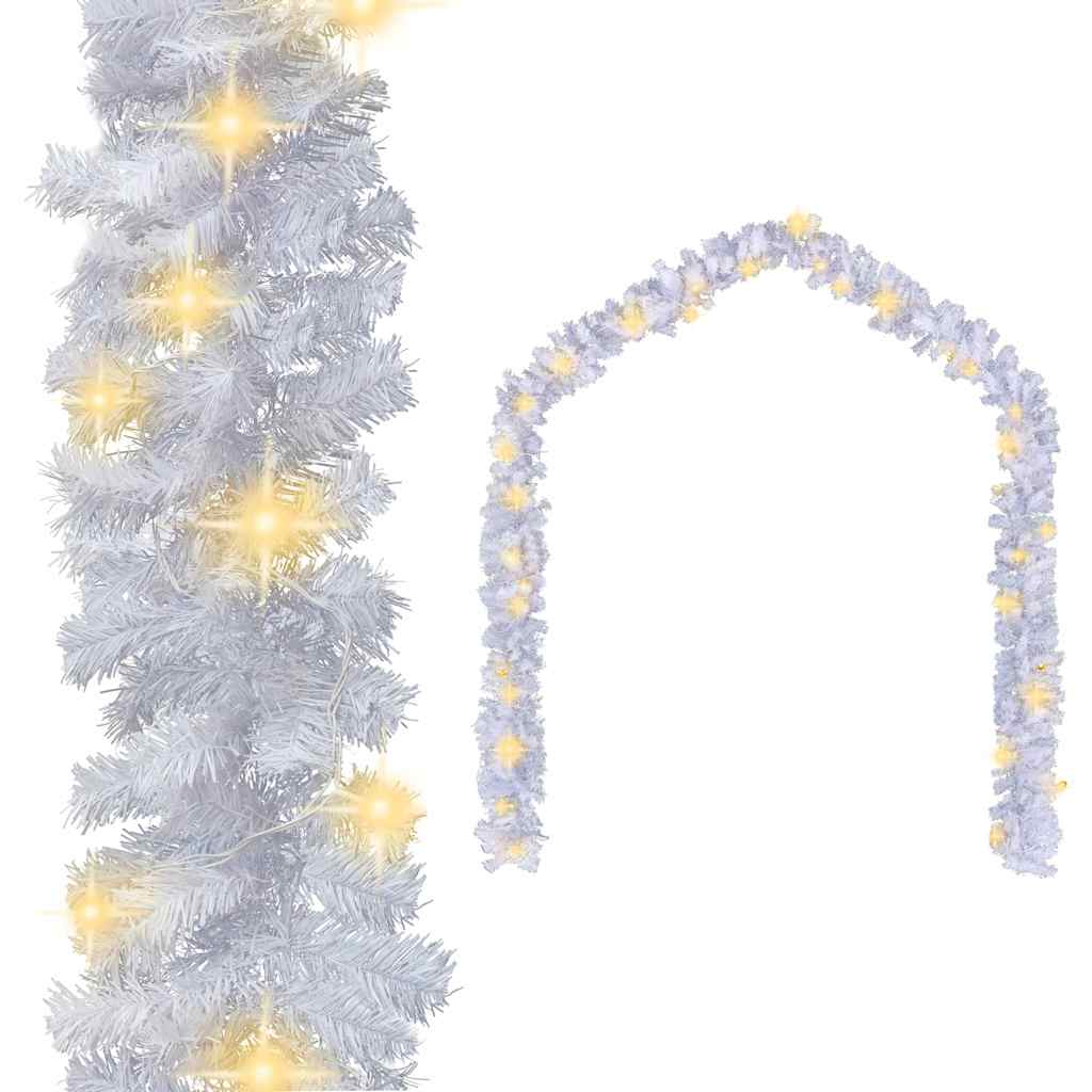 VidaXL Weihnachtsgirlande mit LED-Lichtern, 5 m, weiß