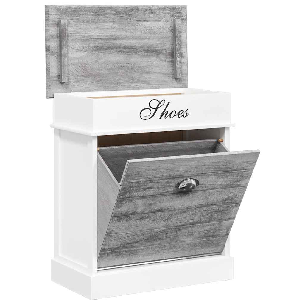 Vidaxx Schuhschrank 50x28x58 cm Paulownia-Holz Grau