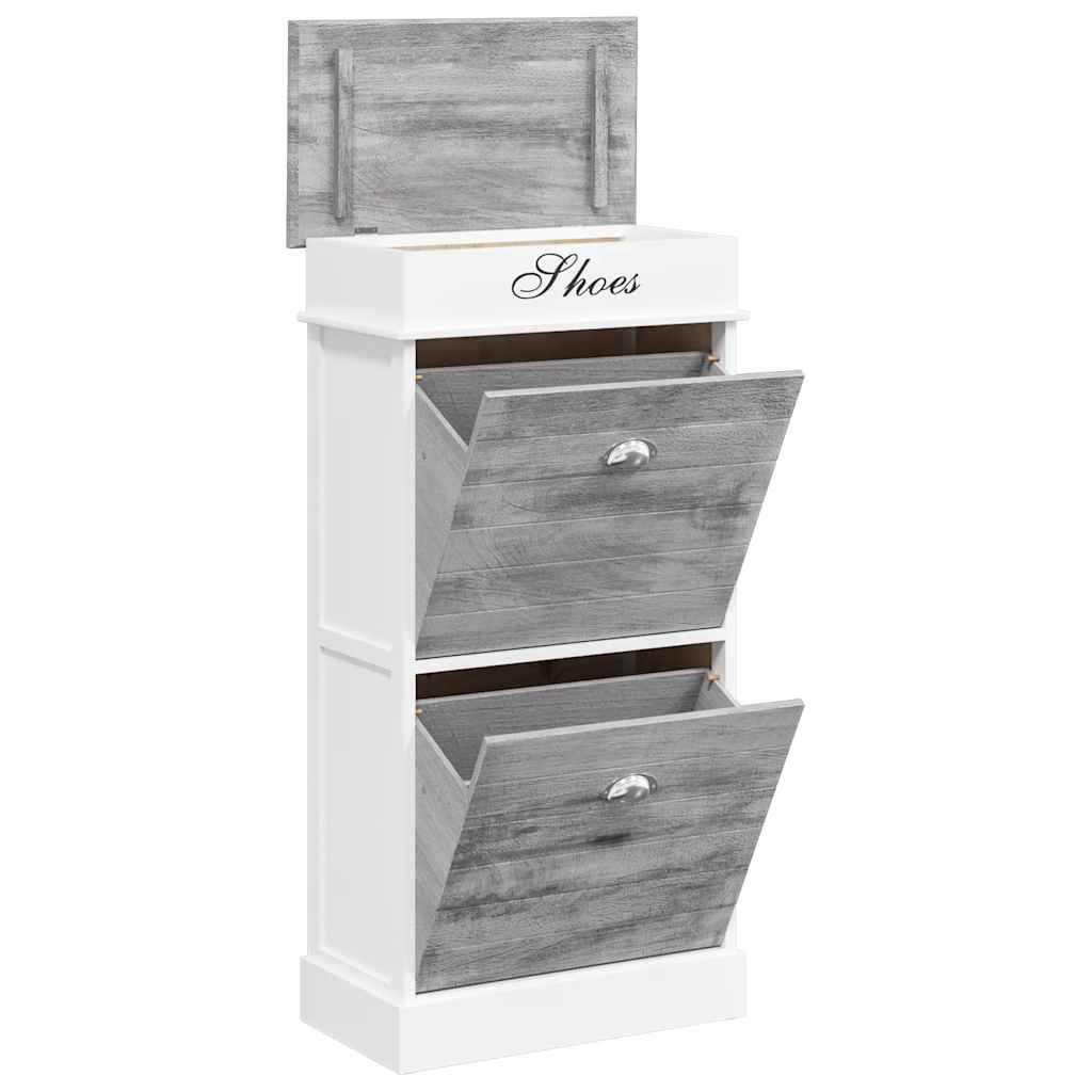 Vidaxx Schuhschrank 50x28x98 cm Paulownia-Holz Grau