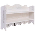 VidaXL Wandgarderobe 50x10x30 cm Holz Weiß
