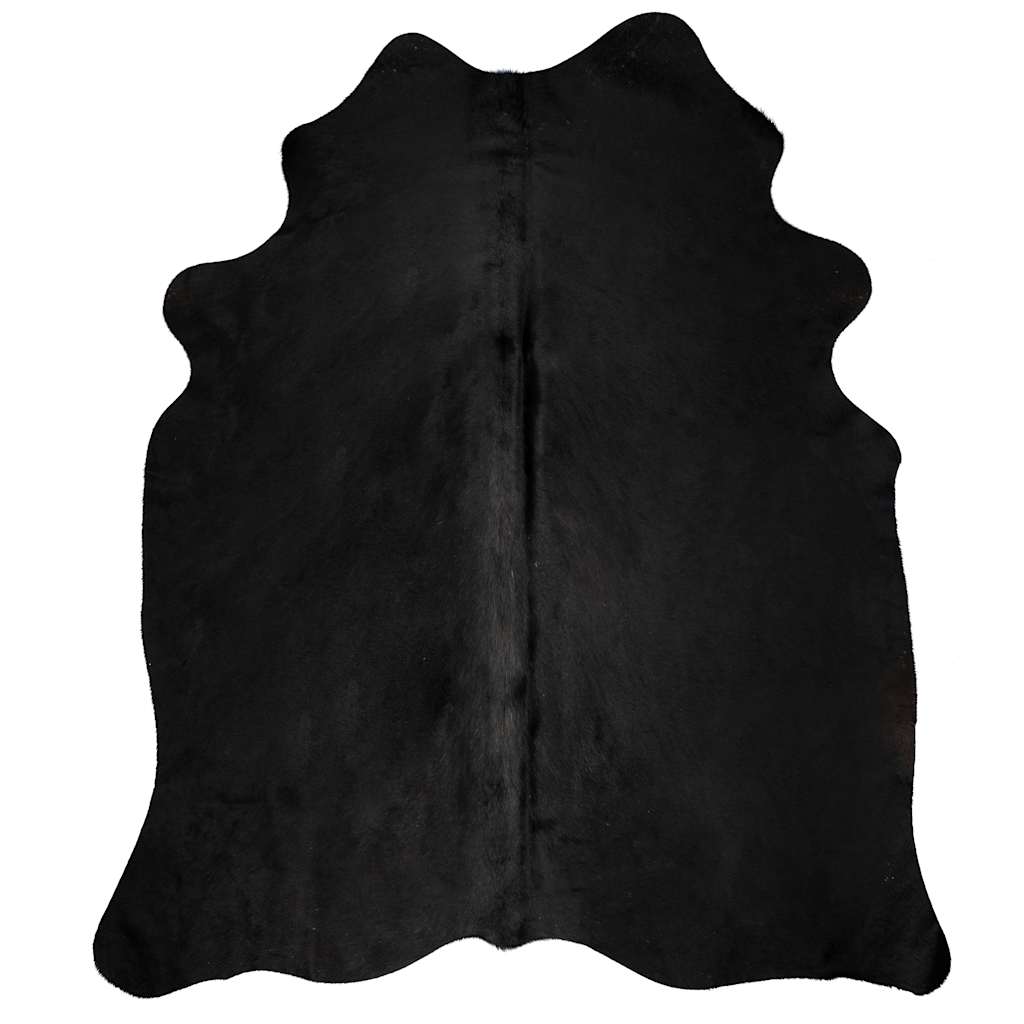 Vidaxl vloerkleed 150x170 cm echte runderhuid zwart