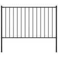 Vidaxl HEK-Panel mit Pfosten 1,7x1 m aus pulverbeschichtetem Stahl schwarz
