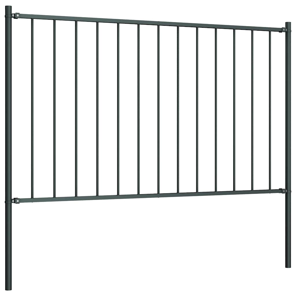 Vidaxl HEK-Panel mit Pfosten 1,7x1 m Pulverbeschichteter Stahl -Anthrazit