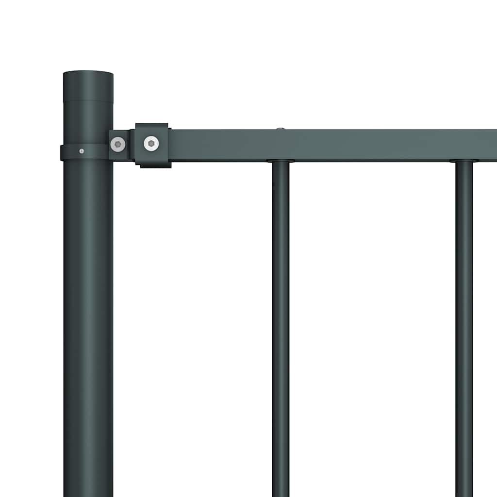Vidaxl schuttingpaneel met palen gepoedercoat staal 1,81x1 m antraciet