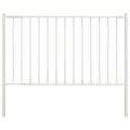 Vidaxl schuttingpaneel met palen gepoedercoat staal 1,81x0,75 m wit