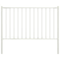 Vidaxl schuttingpaneel met palen gepoedercoat staal 1,81x1 m wit