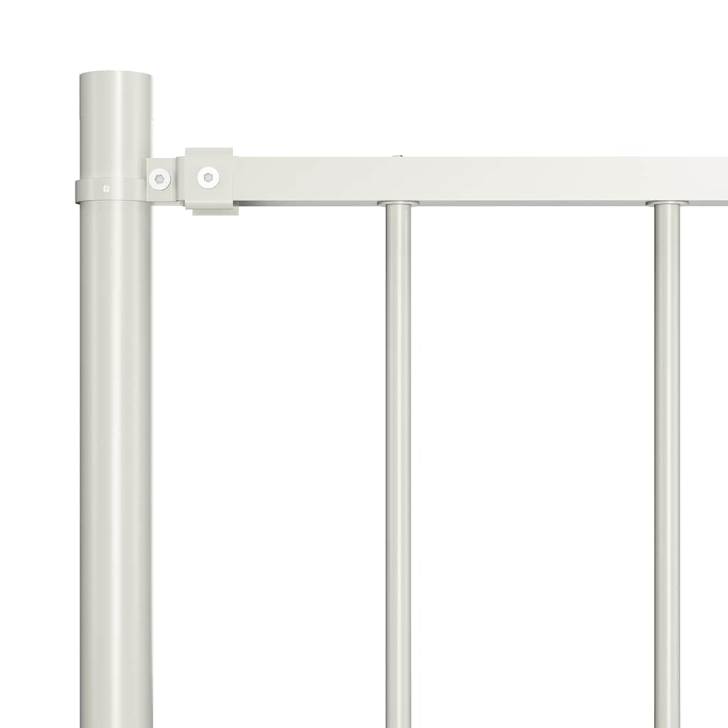 Vidaxl schuttingpaneel met palen gepoedercoat staal 1,81x1,25 m wit
