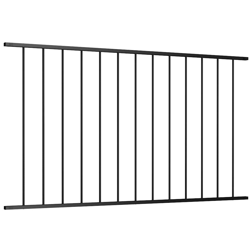 Vidaxl schuttingpaneel gepoedercoat staal 1,63x1,25 m zwart