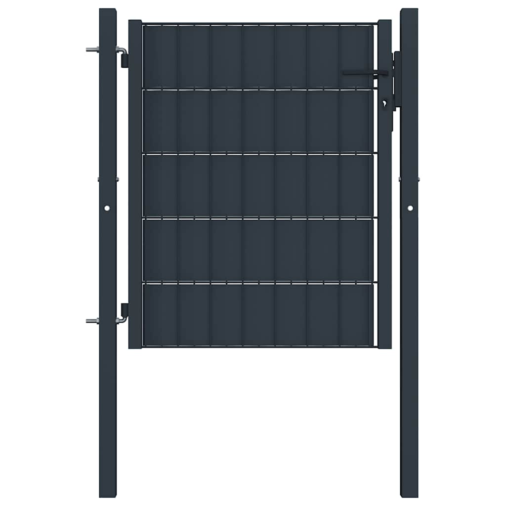 VIDAXL -Port 100x101 cm PVC und Stahl -Anthrazit -lackiert