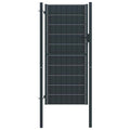 Vidaxl hekpoort pvc en staal 100x124 cm antraciet