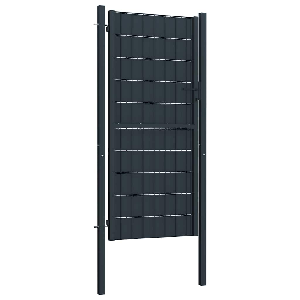 VIDAXL -Anschluss 100x124 cm PVC und Stahl -Anthrazit -Farbig