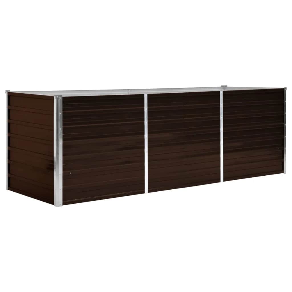 Vidaxx Pflanzer Einsatz 240x80x77 cm Verzinkung Stahlbraun