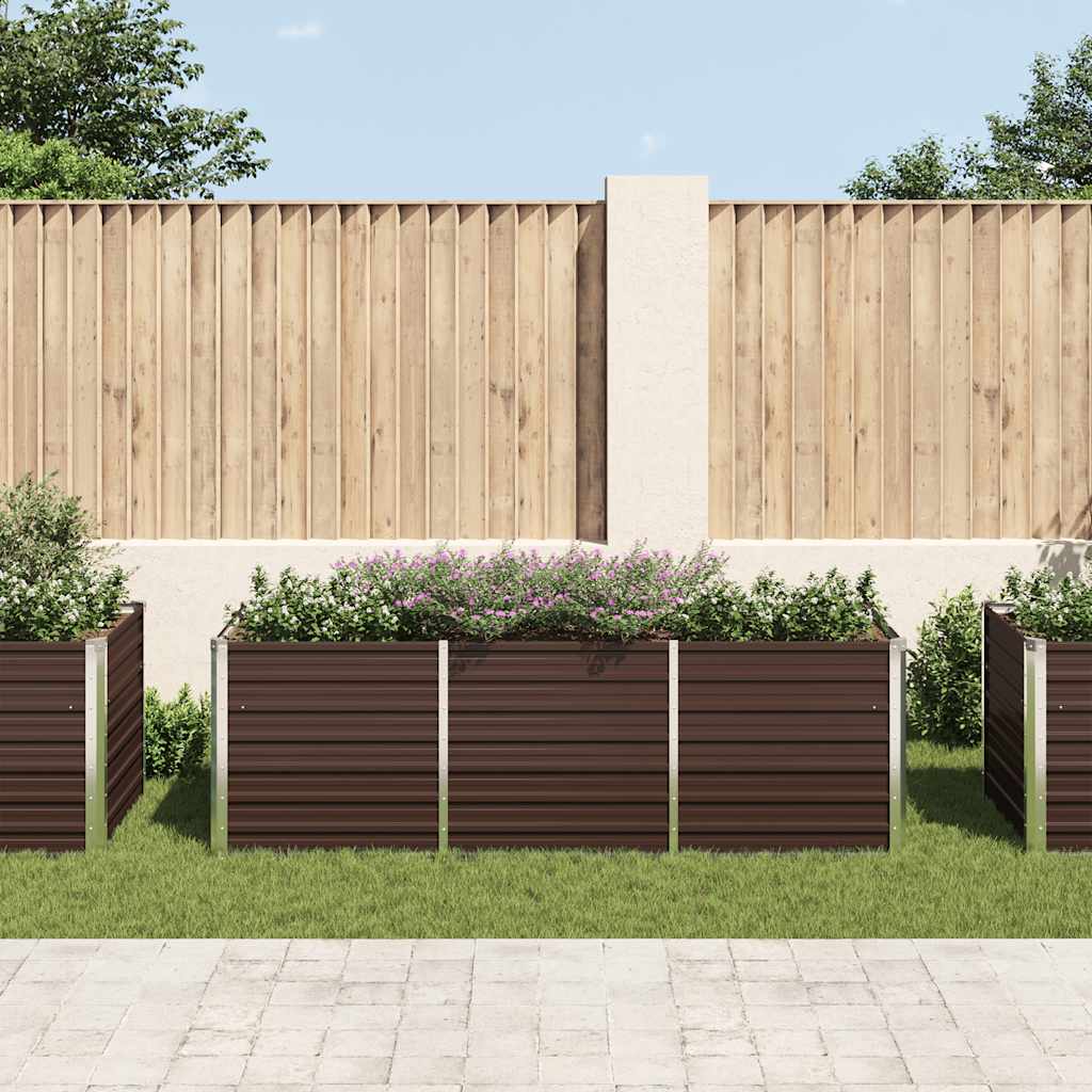 Vidaxx Pflanzer Einsatz 240x80x77 cm Verzinkung Stahlbraun