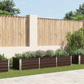 Vidaxl plantenbak verhoogd 240x80x45 cm gegalvaniseerd staal bruin