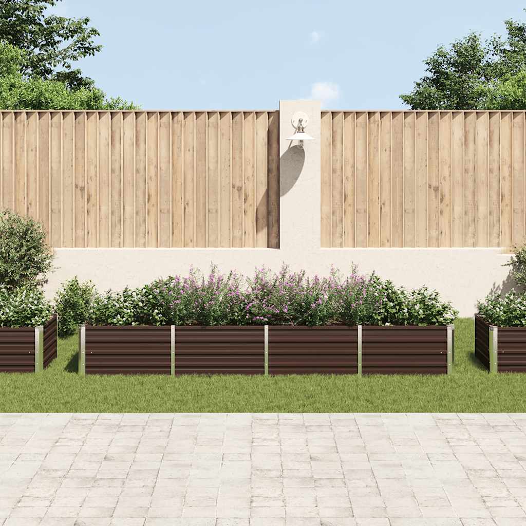 VIDAXL -Planzer eingefügt 320x80x45 cm verzinkt Stahlbraun