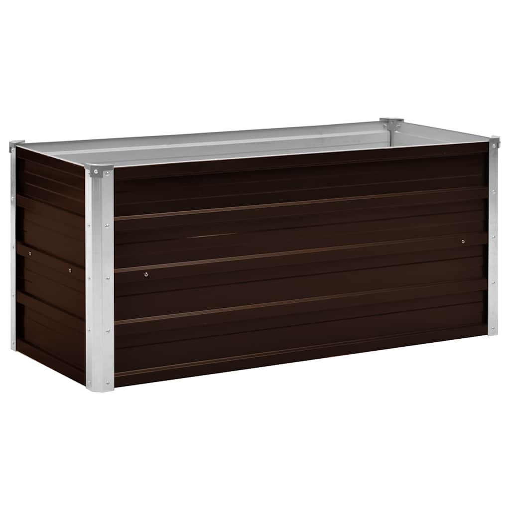 VidaXL Hochbeet 100x40x45 cm, verzinkter Stahl, braun