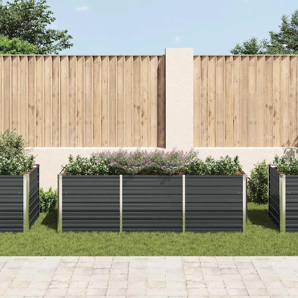 VIDAXL -Flanzer Höhe 240 x 80 x 77 cm, verzinkter Stahl, Anthrazit