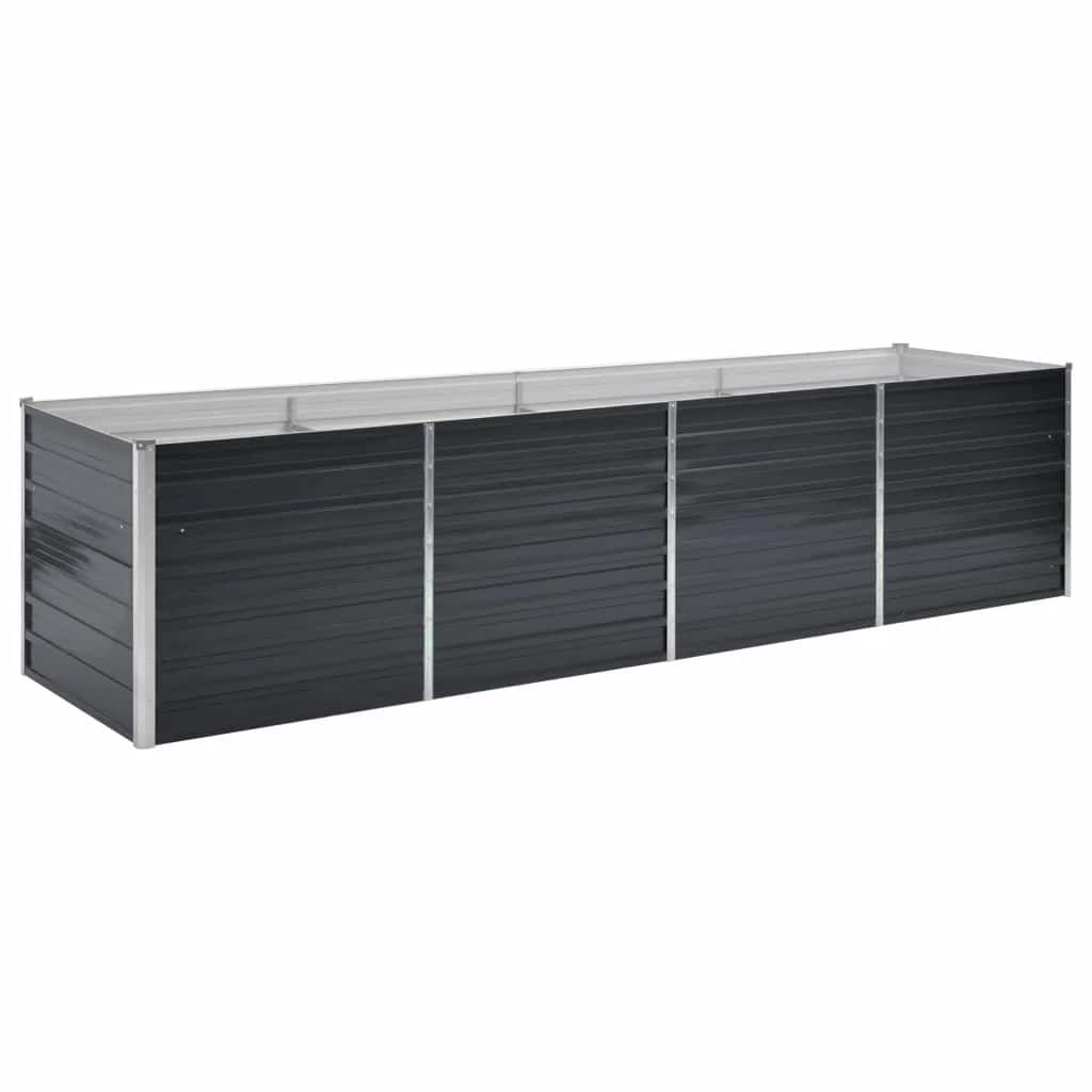 Vidaxl plantenbak verhoogd 320x80x77 cm gegalvaniseerd staal antraciet